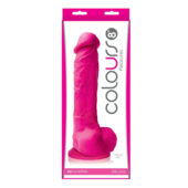 Розовый фаллоимитатор Colours Pleasures 8 Dildo - 24,8 см. - 1