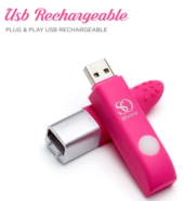 Ярко-розовый вибростимулятор Get Lucky USB Vibrator - 12 см. - 1