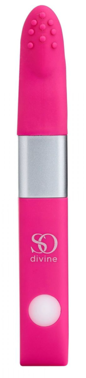 Ярко-розовый вибростимулятор Get Lucky USB Vibrator - 12 см. - 0