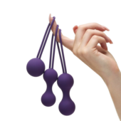Набор из 3 фиолетовых вагинальных шариков Kegel Training Set - 2