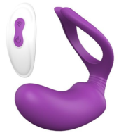 Фиолетовый анальный вибратор REMOTE PRIVATE PLEASER - 2