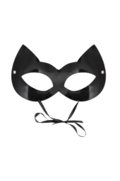 Оригинальная лаковая черная маска Кошка - 1