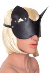 Закрытая черная маска Кошка - 2
