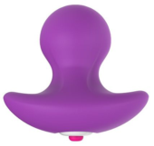 Фиолетовая вибропробка PLEASURE KNOB - 6,5 см. - 0
