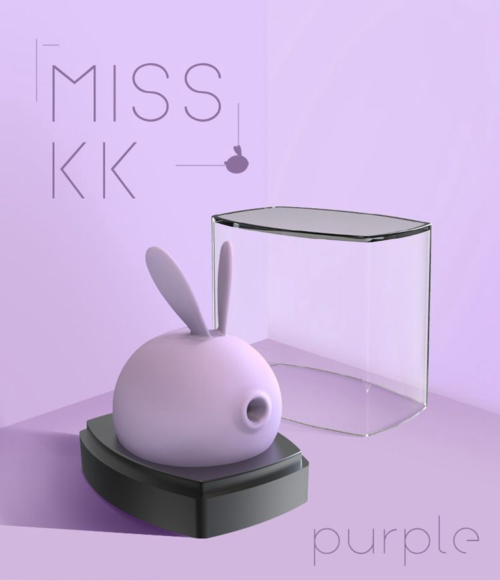 Фиолетовый вакуумный стимулятор клитора Miss KK - 0
