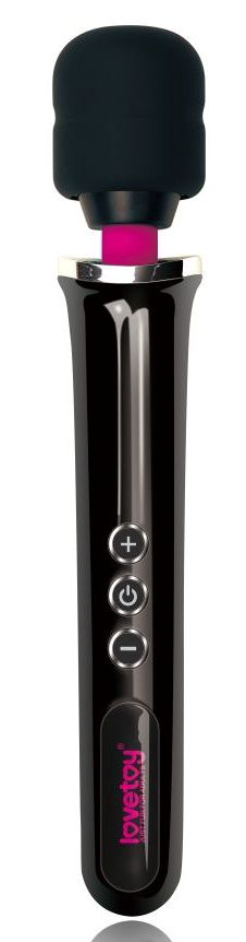 Черный вибростимулятор Training Master Ultra Powerful Rechargeable Body Wand - 30,5 см. - 0