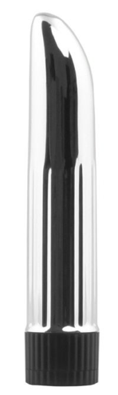 Серебристый многоскоростной вибромассажер Lady Finger - 12 см. - 0