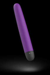 Фиолетовый классический вибратор Bgood Classic - 18 см. - 1