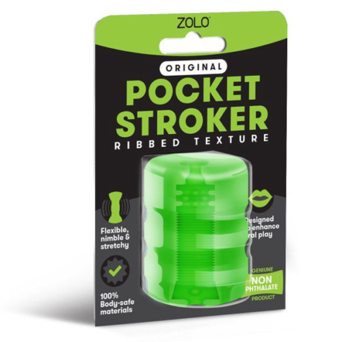 Зеленый портативный мастурбатор Zolo Original Pocket Stroker - 1
