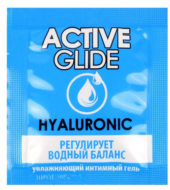 Лубрикант на водной основе Active Glide с гиалуроновой кислотой - 3 гр. - 0