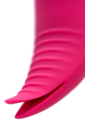 Ярко-розовый многофункциональный стимулятор клитора Blossy - 10