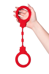Красные силиконовые наручники Штучки-дрючки - 2