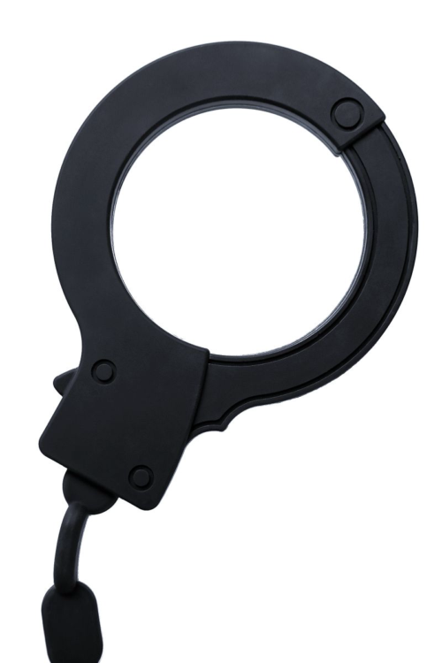 Черные силиконовые наручники Штучки-дрючки - 6