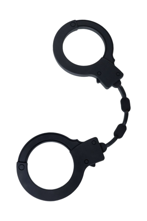 Черные силиконовые наручники Штучки-дрючки - 0