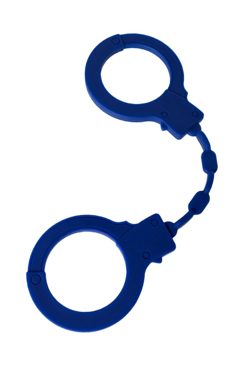 Синие силиконовые наручники Штучки-дрючки - 0