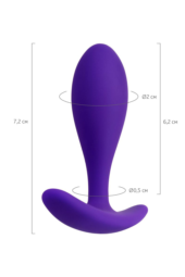 Фиолетовая удлиненная анальная втулка - 7,2 см. - 7