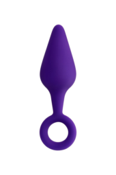 Фиолетовая анальная втулка с ограничительным колечком - 11,5 см. - 2