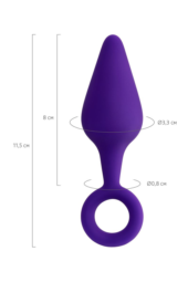 Фиолетовая анальная втулка с ограничительным колечком - 11,5 см. - 7