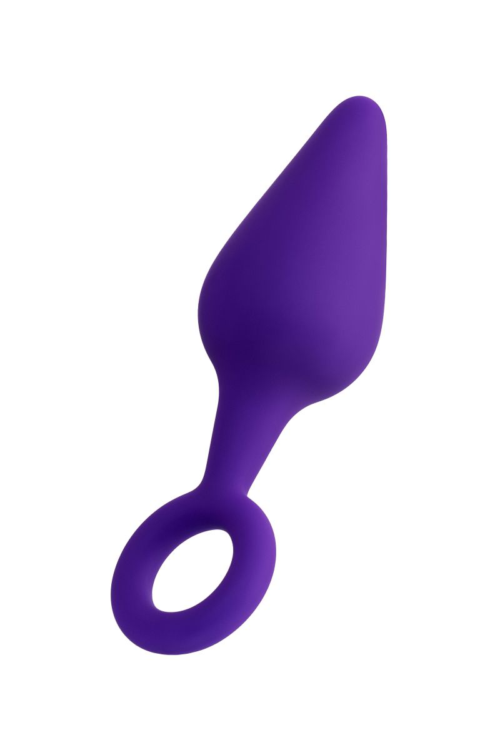 Фиолетовая анальная втулка с ограничительным колечком - 11,5 см. - 1