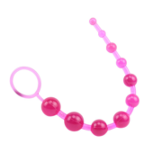 Розовая анальная цепочка с колечком Sassy Anal Beads - 26,7 см. - 0