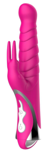 Ярко-розовый вибратор-кролик Ripple Rabbit - 23,5 см. - 0