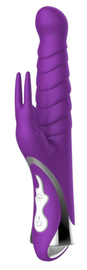 Фиолетовый вибратор-кролик Ripple Rabbit - 23,5 см. - 0