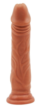 Кофейный фаллоимитатор Lascivious Dildo - 21,4 см. - 0