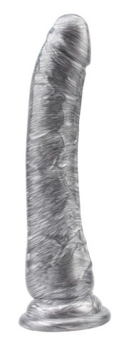 Серебристый фаллоимитатор Mike Hawk - 21,5 см. - 0
