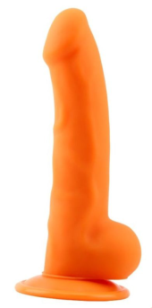 Оранжевый фаллоимитатор Norman.P - 21,5 см. - 0