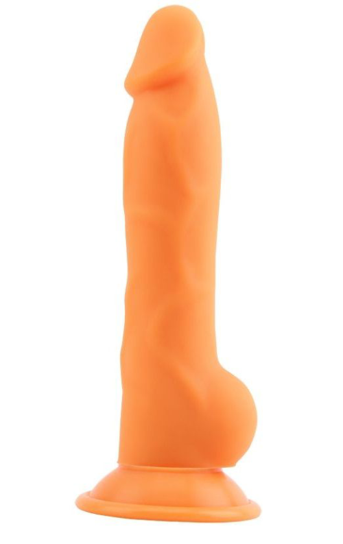 Оранжевый фаллоимитатор Rick.G - 22,6 см. - 0
