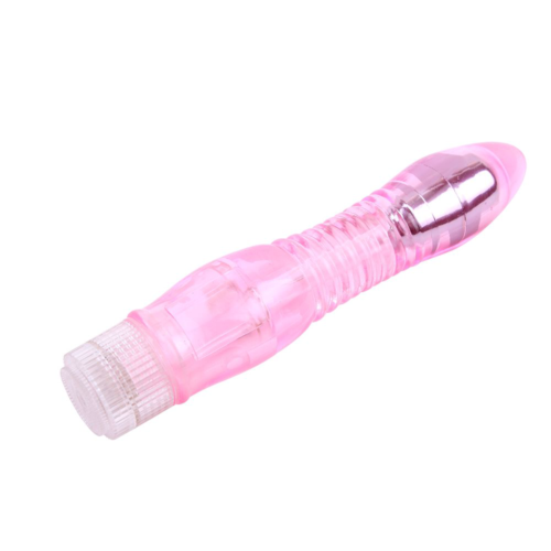 Розовый вибратор Glitters Dual Probe - 22,2 см. - 2