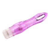 Фиолетовый вибратор Glitters Dual Probe - 21 см. - 2