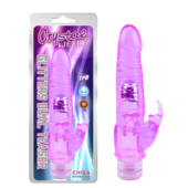 Фиолетовый вибратор Glitters Dual Teaser - 23 см. - 1