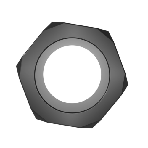 Черное эрекционное кольцо-шестигранник Nust Bolts Cock Ring - 2