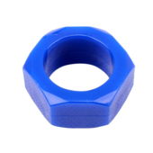 Синее эрекционное кольцо-шестигранник Nust Bolts Cock Ring - 2