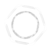 Прозрачное эрекционное кольцо-шестигранник Nust Bolts Cock Ring - 0