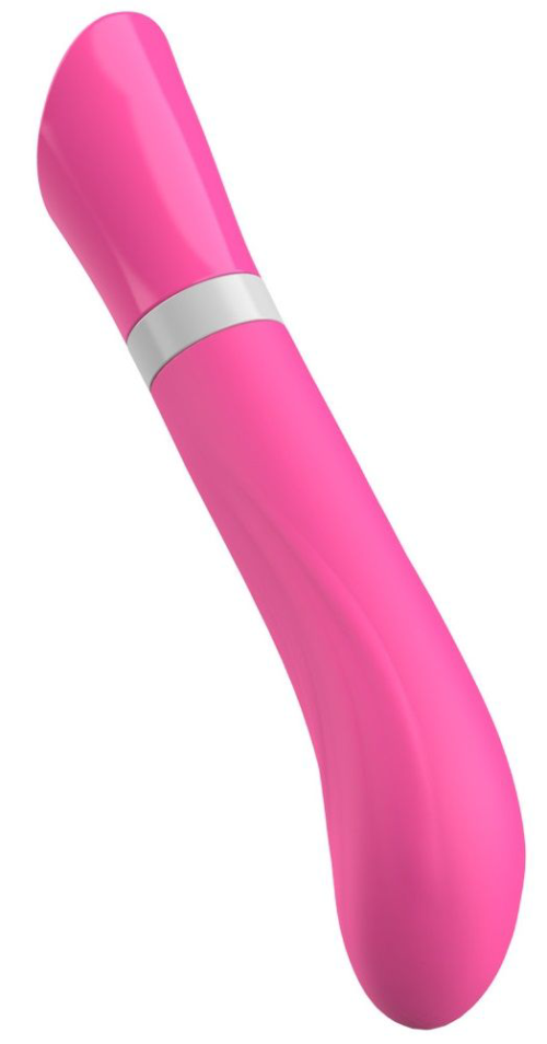 Розовый G-стимулятор с вибрацией Bgood Deluxe Curve - 19,3 см. - 1