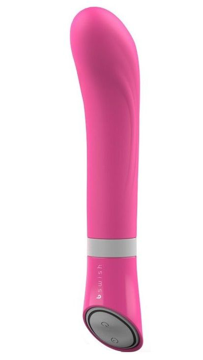 Розовый G-стимулятор с вибрацией Bgood Deluxe Curve - 19,3 см. - 0