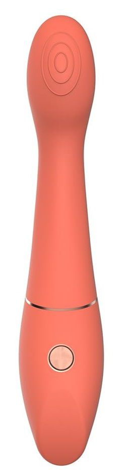 Оранжевый вибромассажер Candice - 22 см. - 1