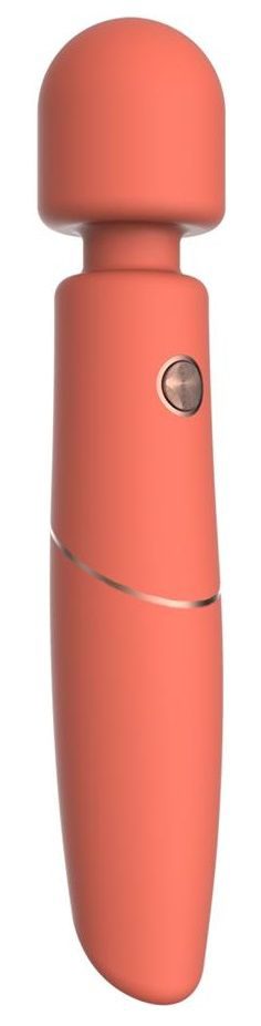 Оранжевый вибромассажер Clarissa - 22,6 см. - 0