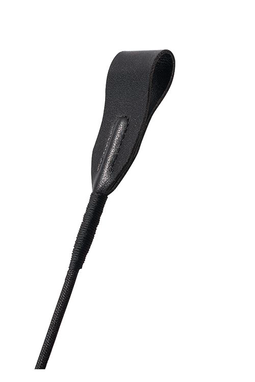 Черный гладкий стек PREMIUM RIDING CROP - 45 см. - 1
