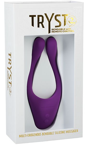 Фиолетовый вибростимулятор Bendable Multi Erogenous Zone Massager with Remote - 3