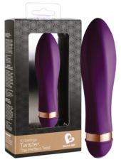 Фиолетовый закрученный мини-вибратор Twister - 14 см. - 0