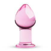 Розовая стеклянная пробка Glass Buttplug No.27 - 8,5 см. - 0