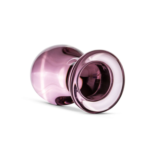 Розовая стеклянная пробка Glass Buttplug No.27 - 8,5 см. - 1