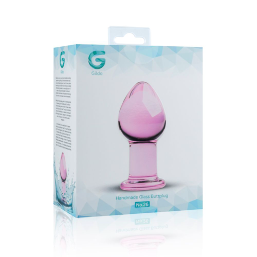 Розовая стеклянная пробка Glass Buttplug No.27 - 8,5 см. - 2