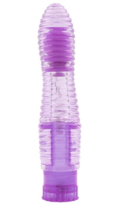 Фиолетовый вибратор с рёбрышками Lines Exciter - 16,2 см. - 0