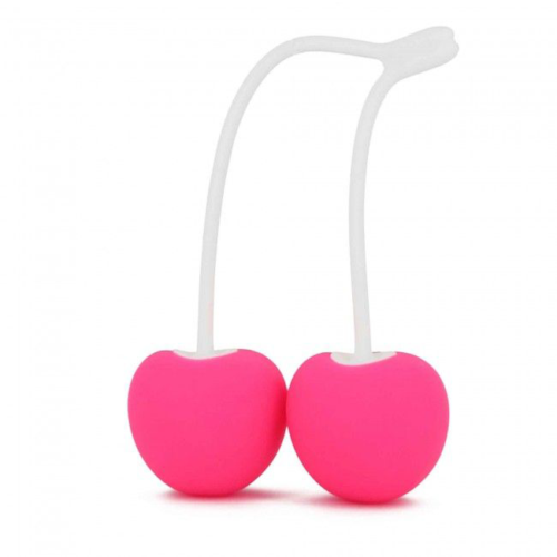 Ярко-розовые вагинальные шарики Cherry Love - 0