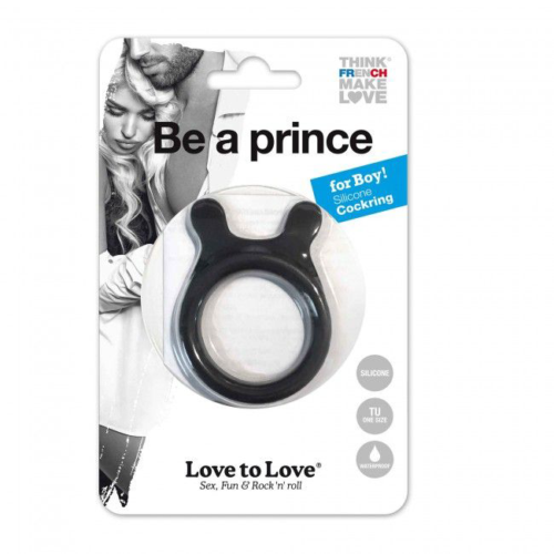 Черное эрекционное кольцо Be a Prince - 2