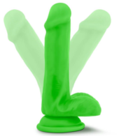 Зеленый фаллоимитатор 6 Inch Silicone Dual Density Cock with Balls - 15,24 см. - 1